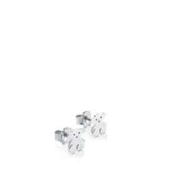Pendientes botón de plata TOUS Bear