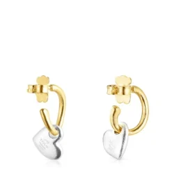 Pendientes corazón bicolor Luah