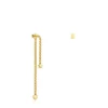 Pendientes corto/largo con baño de oro 18 kt sobre plata Bold Motif