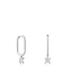 Pendientes de aro de platino con diamantes creados en laboratorio 0,36 ct Shine LGD