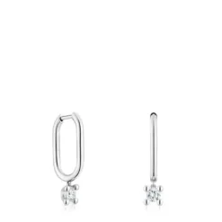 Pendientes de aro de platino con diamantes creados en laboratorio 0,36 ct Shine LGD