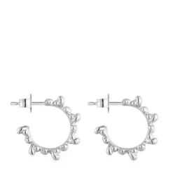 Pendientes de aro de plata 12 mm Bold Bear