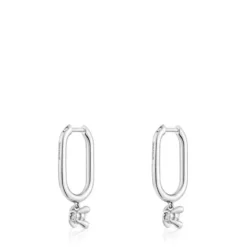 Pendientes de aro de platino con diamantes creados en laboratorio 0,36 ct Shine LGD
