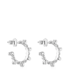 Pendientes de aro de plata 12 mm Bold Bear