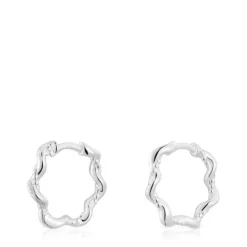 Pendientes de aro de plata 10 mm Twisted