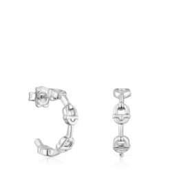 Pendientes de aro logo de plata 17,4 mm TOUS MANIFESTO