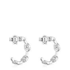 Pendientes de aro logo de plata 17,4 mm TOUS MANIFESTO
