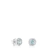 Pendientes de oro blanco y topacio azul Color Kings