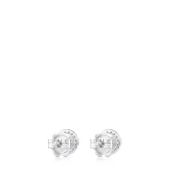 Pendientes de oro blanco y topacio azul Color Kings