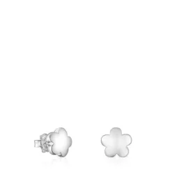 Pendientes de plata flor Bold Motif