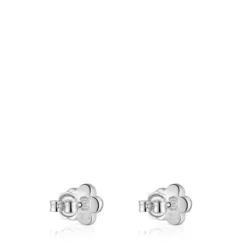 Pendientes de plata flor Bold Motif