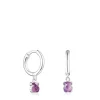 Pendientes de plata y amatista Cool Color