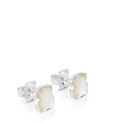 Pendientes de plata y nácar facetado motivo oso TOUS Color