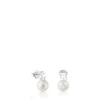Pendientes de plata y perlas cultivadas motivo oso Sweet Dolls