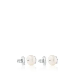 Pendientes de plata y perlas TOUS Bear