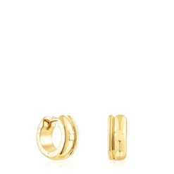 Pendientes doble aro con baño de oro 18 kt sobre plata TOUS Fellow