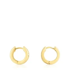 Pendientes doble aro con baño de oro 18 kt sobre plata TOUS Fellow