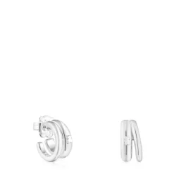 Pendientes doble aro de plata TOUS Fellow