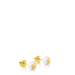 Pendientes en oro y perla cultivada Bear