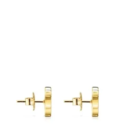 Pendientes oso con baño de oro 18 kt sobre plata Sweet Dolls