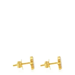 Pendientes oso de oro y nácar XXS