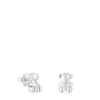 Pendientes oso de plata 10 mm Bold Bear