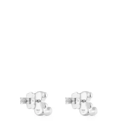 Pendientes oso de plata 10 mm Bold Bear