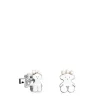 Pendientes oso de plata y perlas Real Sisy