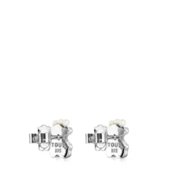 Pendientes oso de plata y perlas Real Sisy
