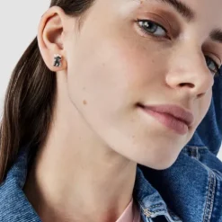 Pendientes oso de plata y perlas Real Sisy