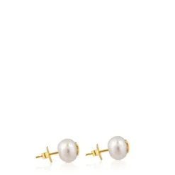 Pendientes perla cultivada motivo oso de oro TOUS Bear