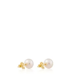 Pendientes perla cultivada motivo oso de oro TOUS Bear