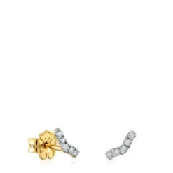 Pendientes tira de oro y diamantes 0,08 ct Les Classiques