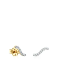 Pendientes tira de oro y diamantes 0,09 ct Les Classiques
