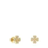 Pendientes trébol de oro y diamantes TOUS Good Vibes