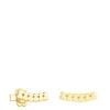 Pendientes trepadores osos con baño de oro 18 kt sobre plata Straight