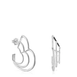 Pendientes triple corazón de plata Bickie