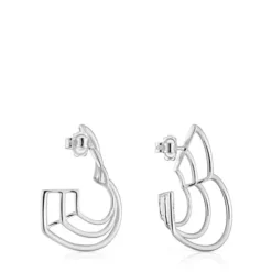 Pendientes triple corazón de plata Bickie