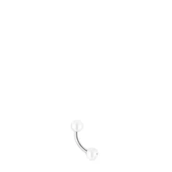 Piercing de oreja TOUS Pearl de acero y perlas
