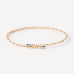 Pulsera abierta de oro con diamantes TOUS ATELIER