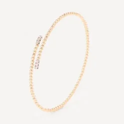 Pulsera abierta de oro con diamantes TOUS ATELIER
