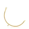 Pulsera cadena barbada con baño de oro 18 kt sobre plata Bold Bear