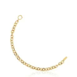 Pulsera cadena con baño de oro 18 kt sobre plata Basicos