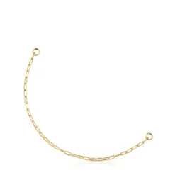 Pulsera cadena con baño de oro 18 kt sobre plata Hold Oval