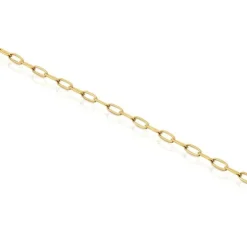 Pulsera cadena con baño de oro 18 kt sobre plata Hold Oval