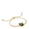 Pulsera cadena con detalles en baño de oro 18 kt sobre plata y ónix Color Black
