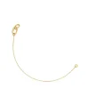 Pulsera cadena de oro doble Hold Oval