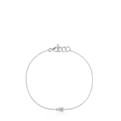Pulsera cadena oso de oro blanco con diamantes TOUS Grain