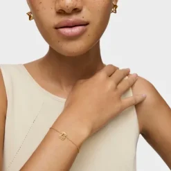 Pulsera cadena oso triple con baño de oro 18 kt sobre plata Bickie