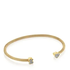 Pulsera con baño de oro 18 kt sobre plata y diamantes Nocturne